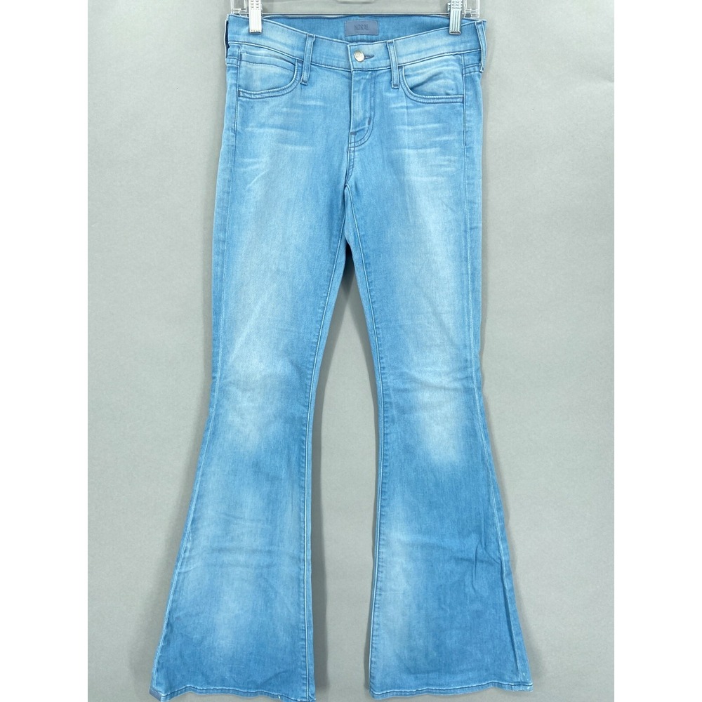 KORAL Jeans Womens 26 Bell Bottoms Flare‎ Leg Mid Rise Light Blue Wash Denim